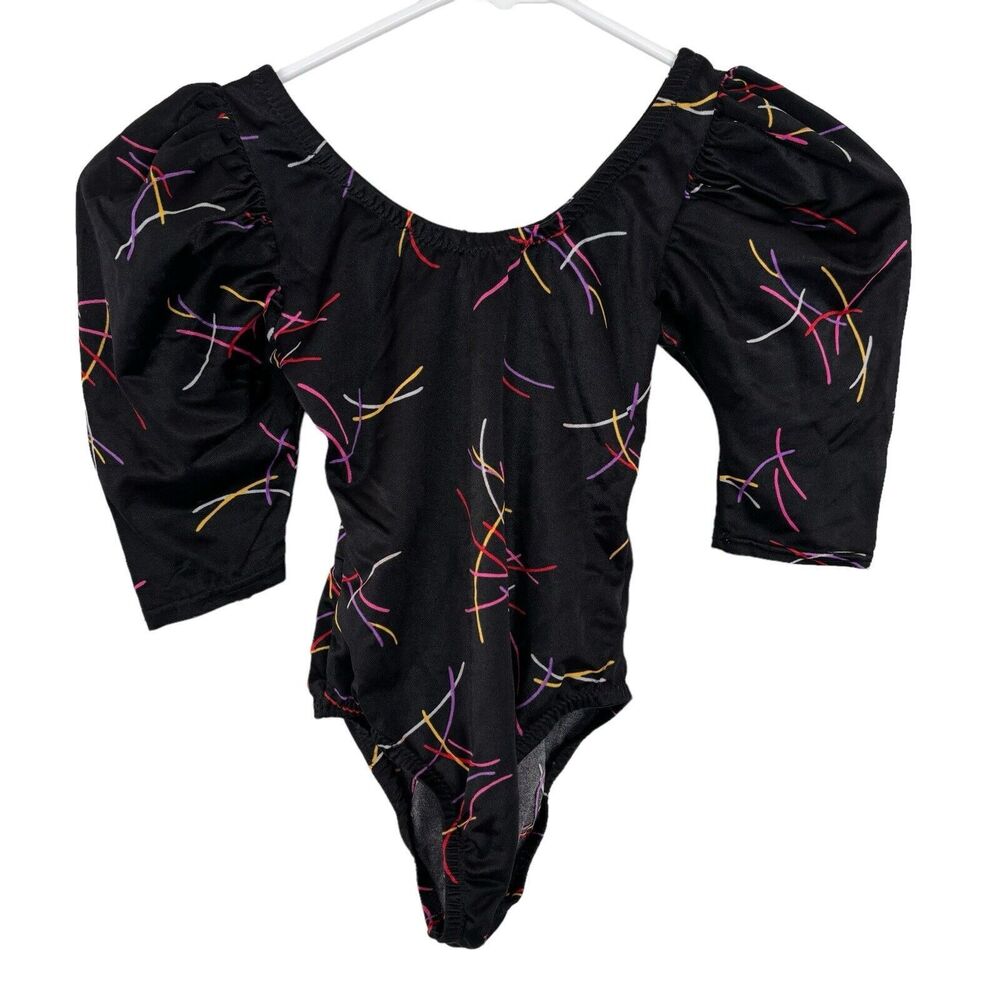 Vintage 90's Monacoe Gymnastics Leotard Bodysuit Girls Size 10-12